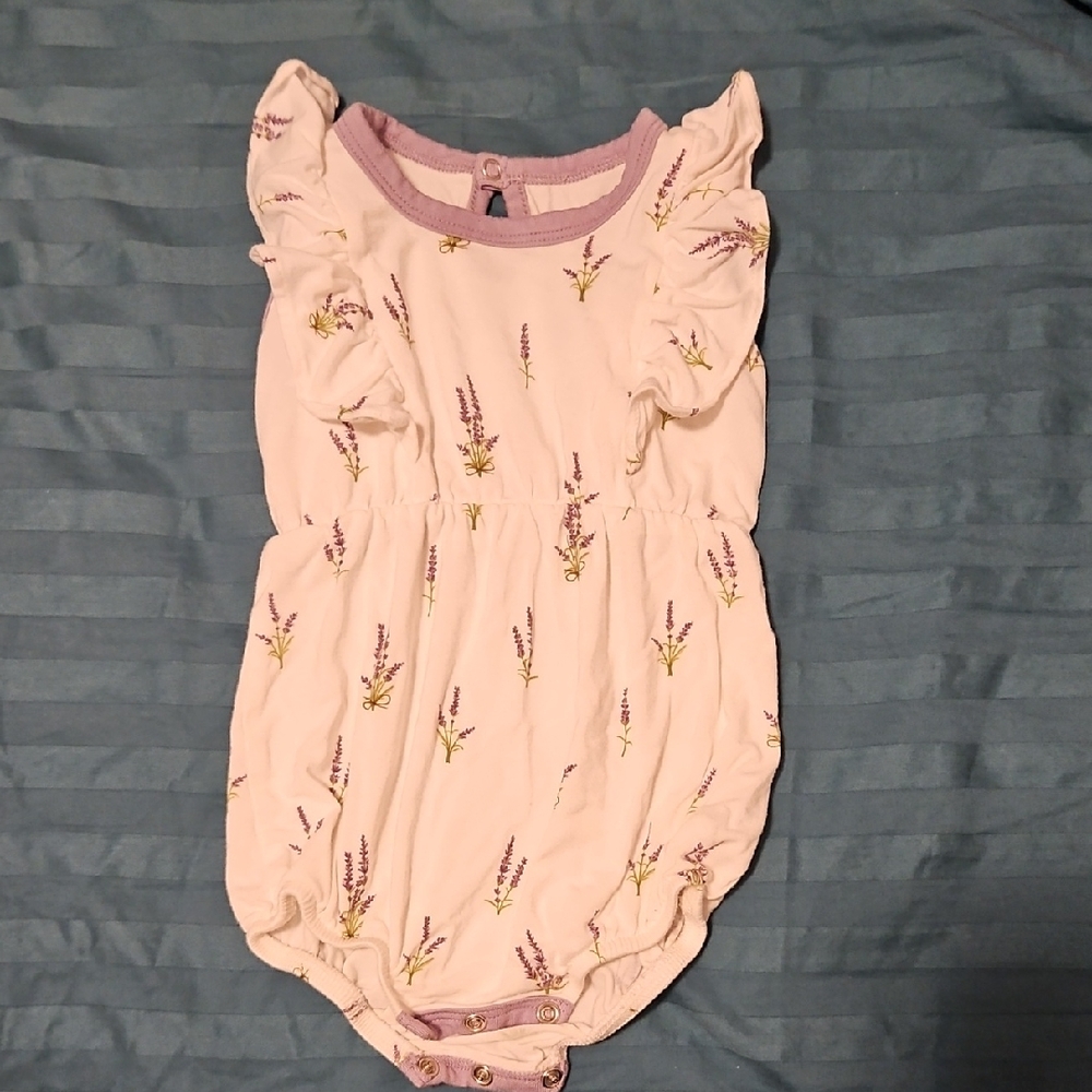 Kyte BABY Lavender Floral Bubble Romper